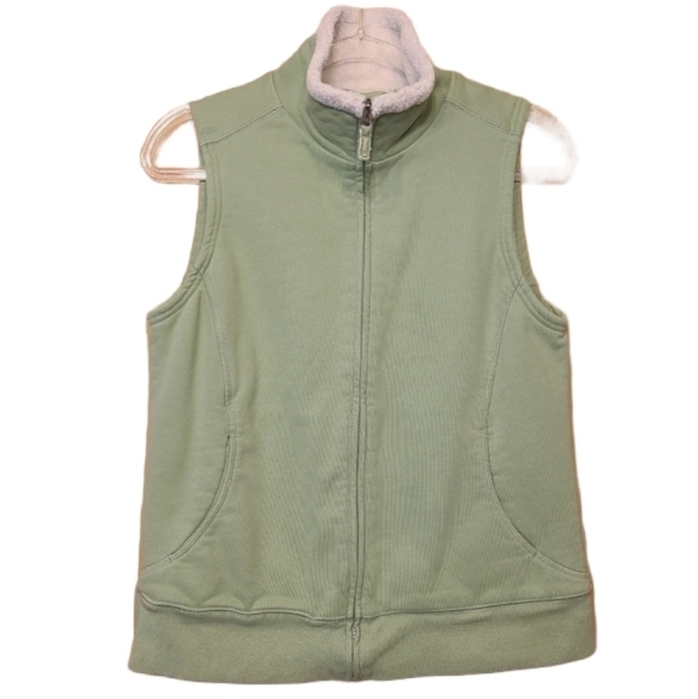 L.L. Bean | Women's Light Green Fleece Lined Vest (Size Small)